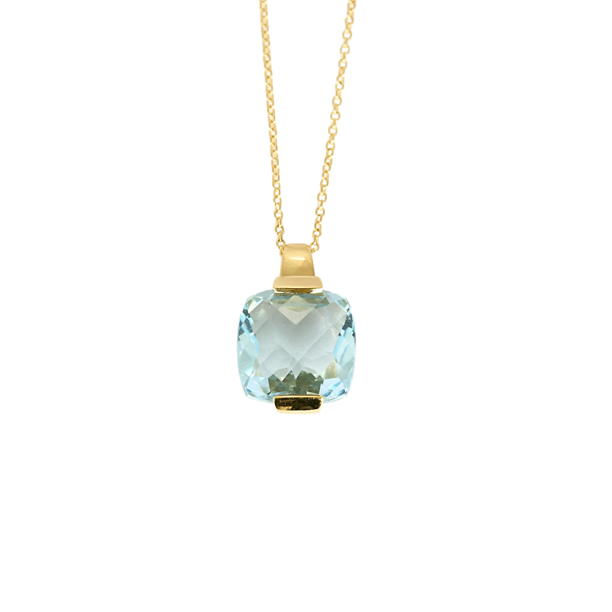 Collier en or jaune et topaze