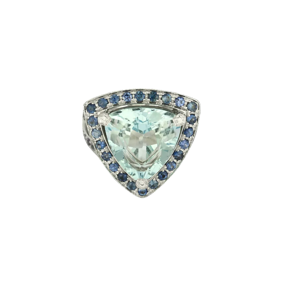 MAUBOUSSIN - Tellement Subtile pour Toi - Bague en Or blanc Aigue marine, Saphirs, Améthystes
