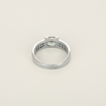 Bague en or gris aigue marine et diamants