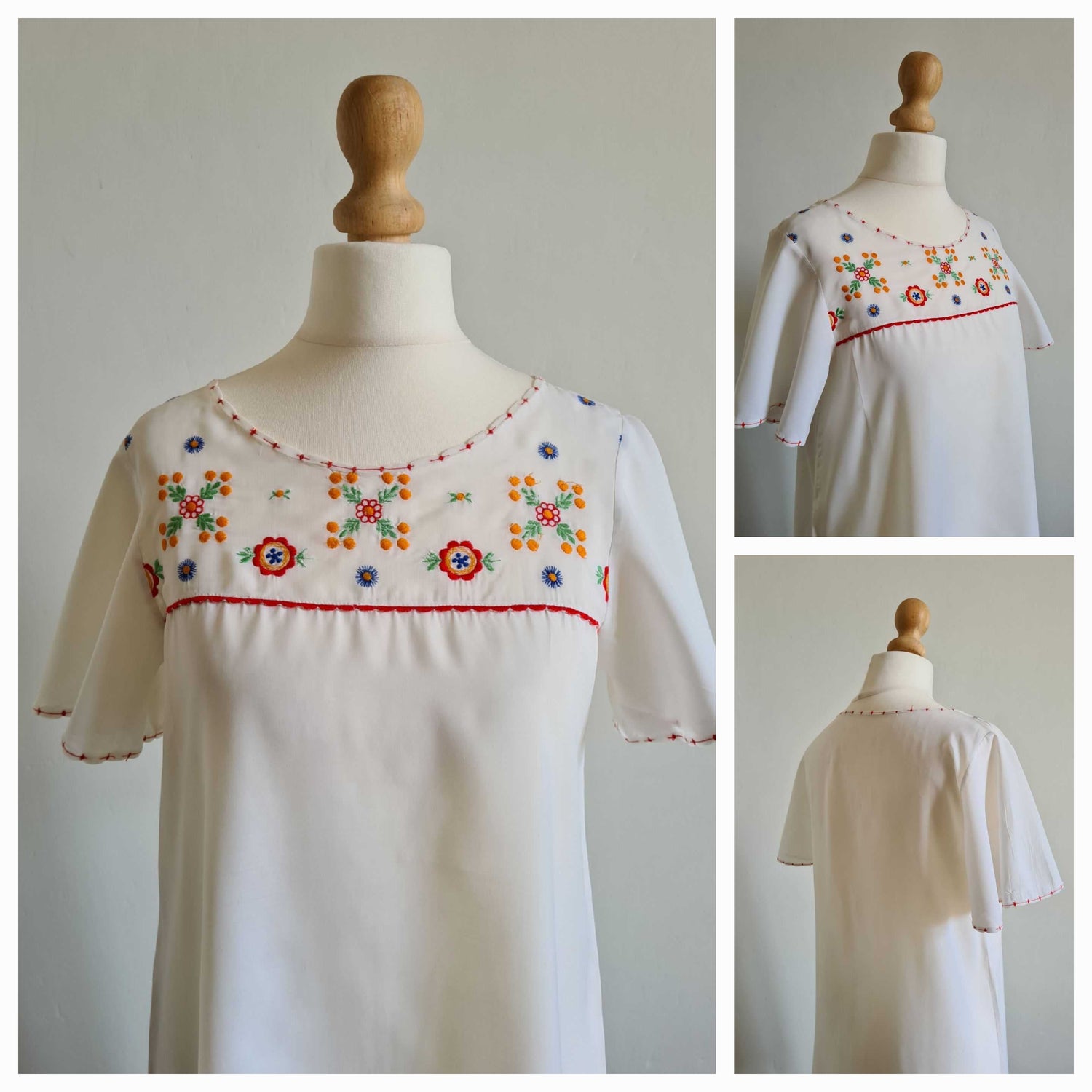 Embroidered nightgown, 70's style