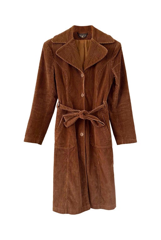Trench en velours côtelé