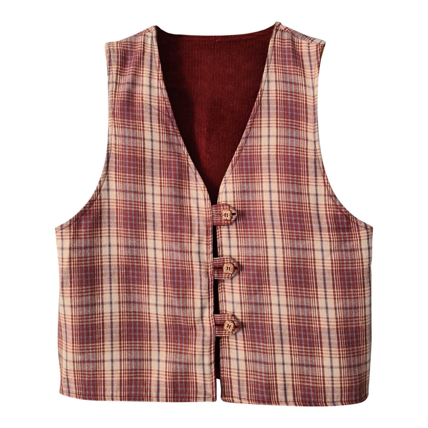 Gilet en coton et velours