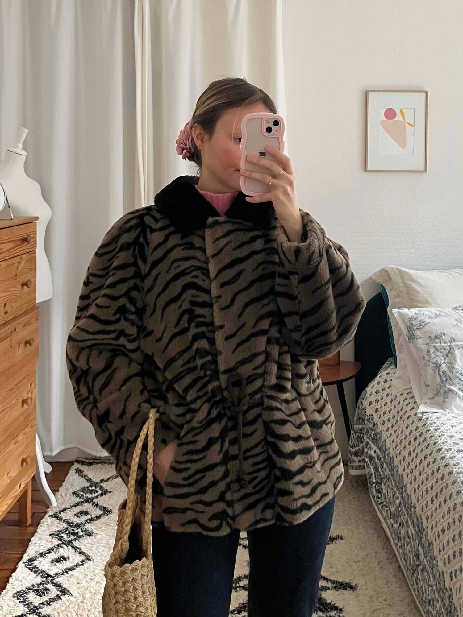 Manteau en fausse fourrure