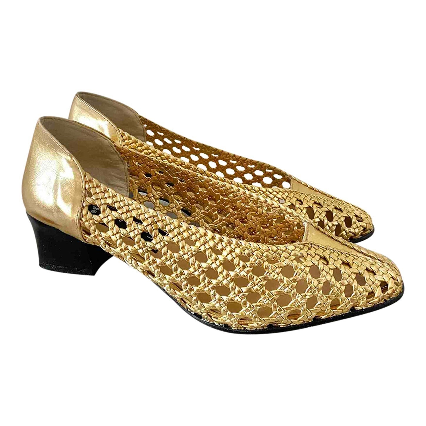 Woven leather sandals