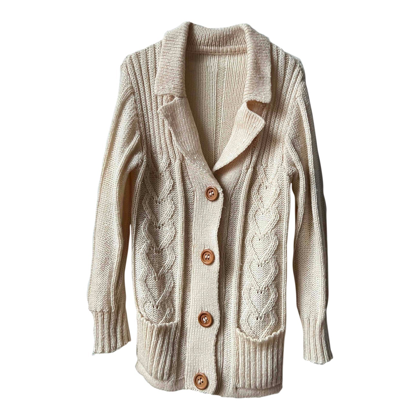 Cable knit cardigan
