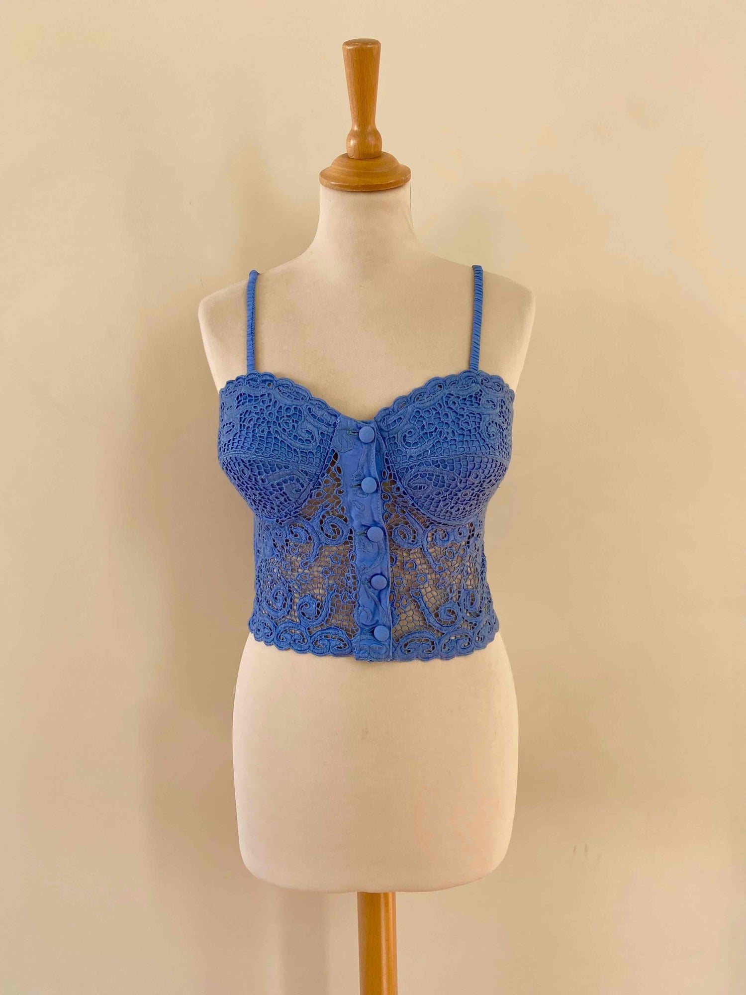 Bustier in English embroidery