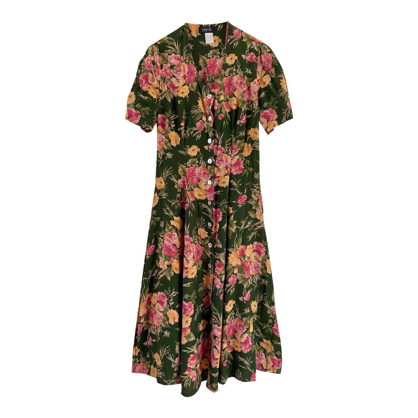 Button-up floral dress