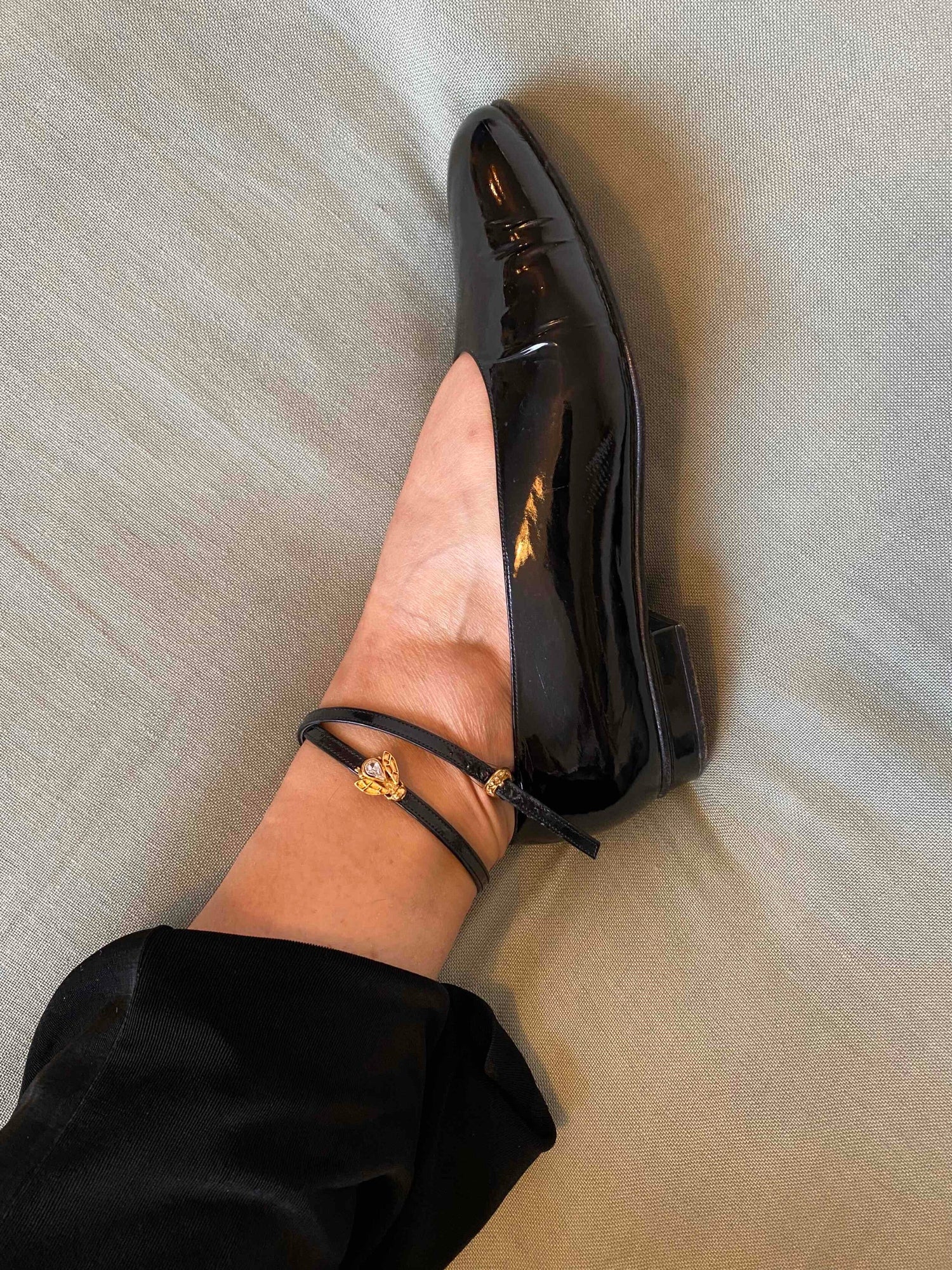 Christian Dior leather ballet flats