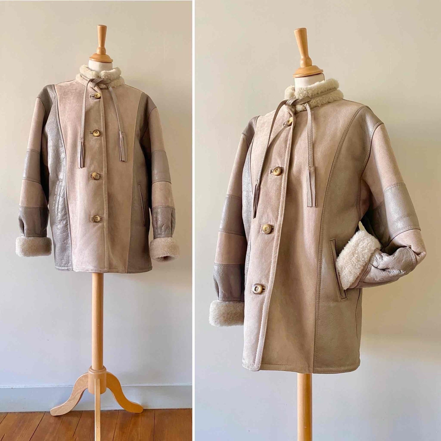 Manteau en peau lainée