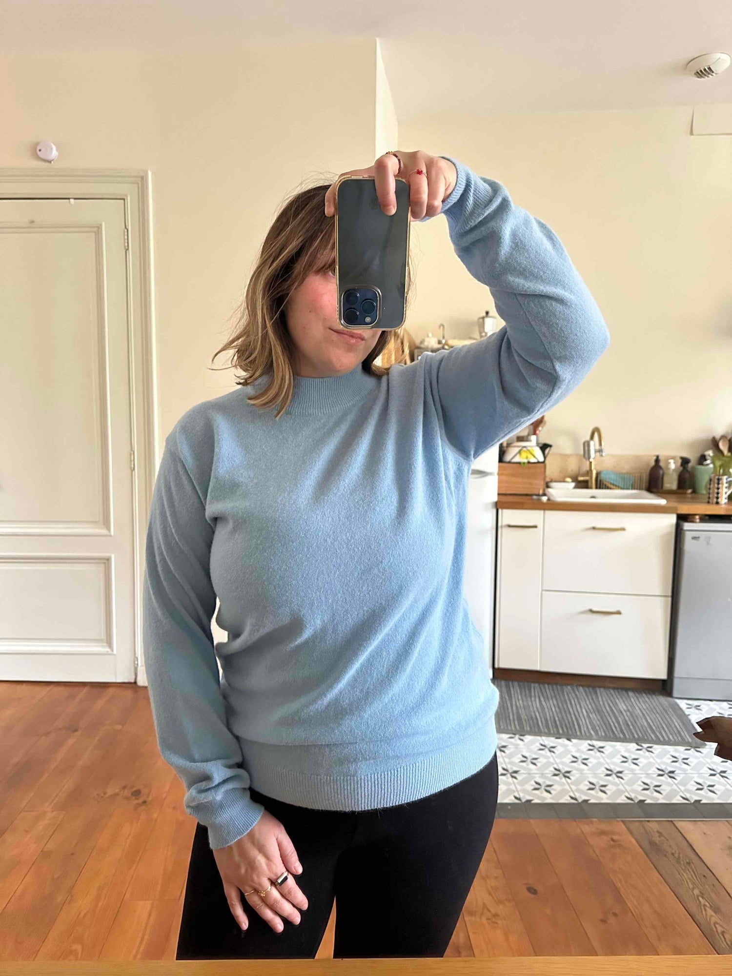 Wool turtleneck sweater