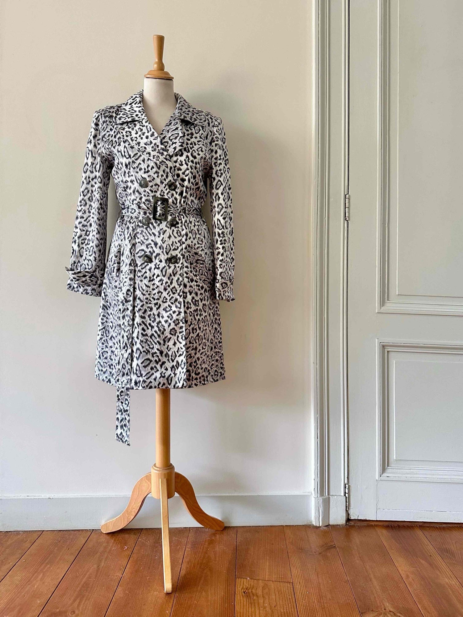 Trench-coat léopard