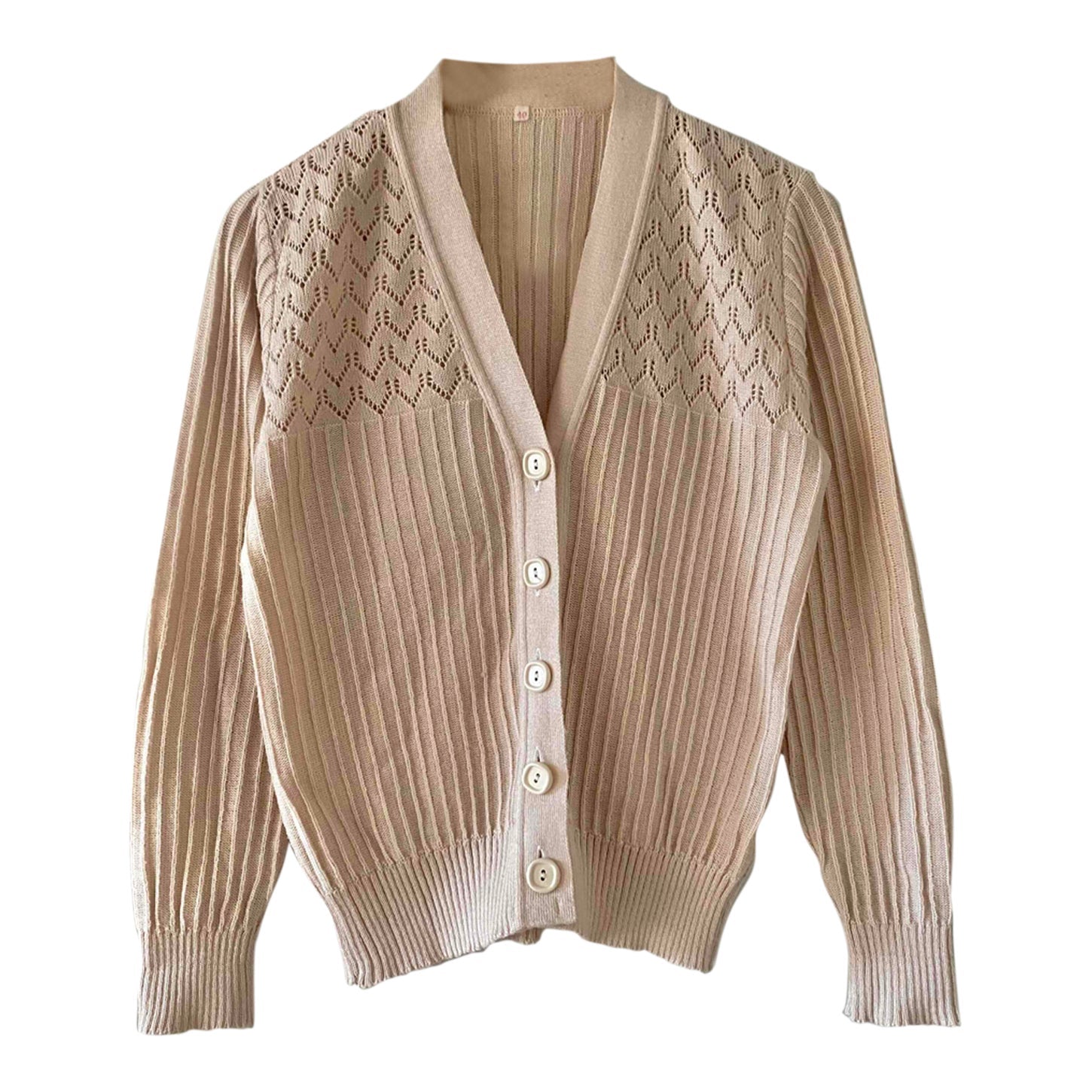 Cardigan ajouré 70's