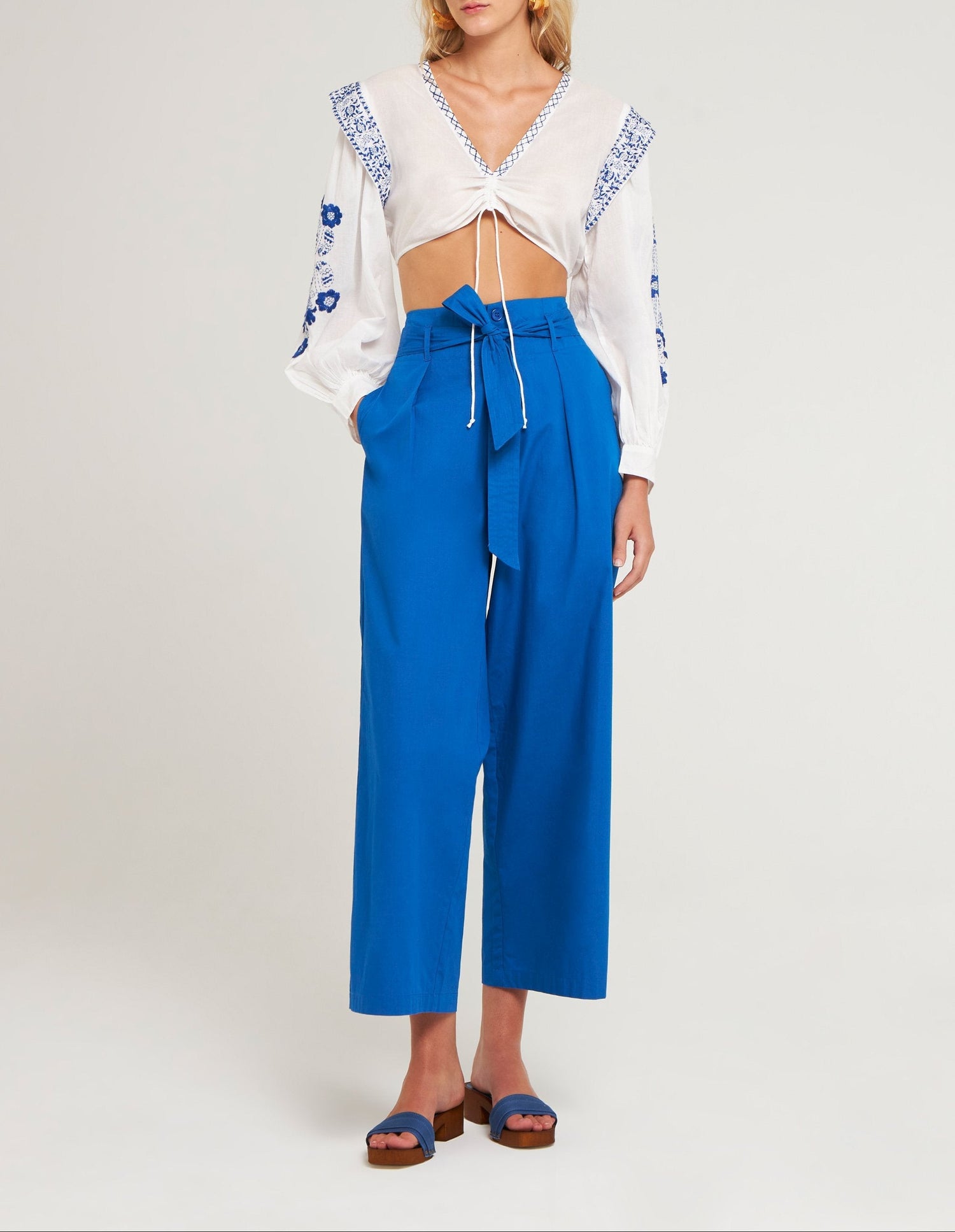 Haut court brodé Alani