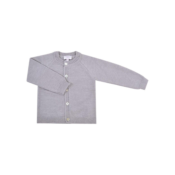 Alenza, Gilet col rond 100% laine mérinos, Gris