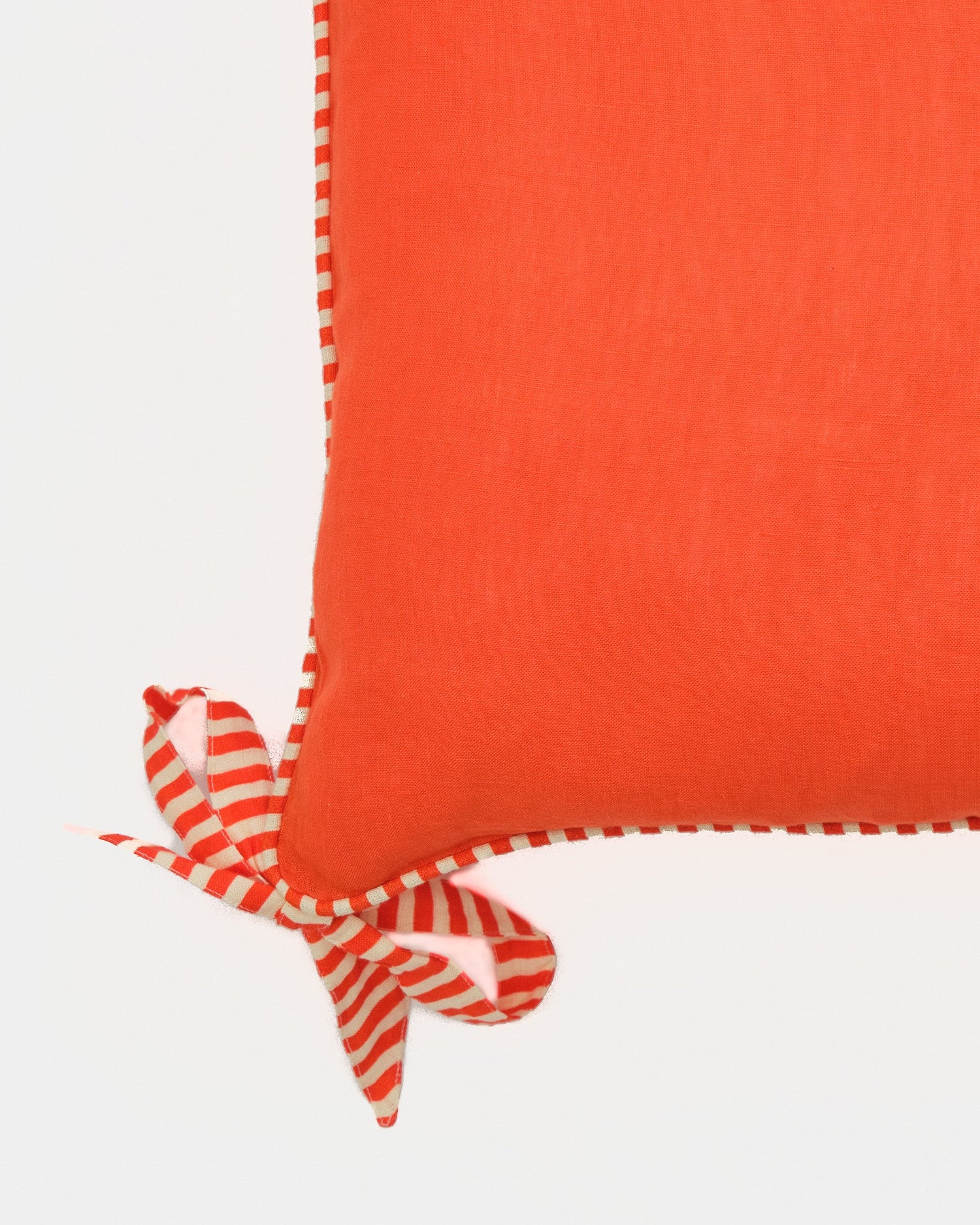Hot Orange Ribbon Cushion Cover