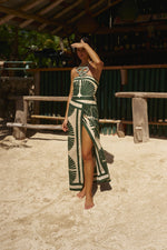 Ancient Peru Dress in Green - Johanna Ortiz