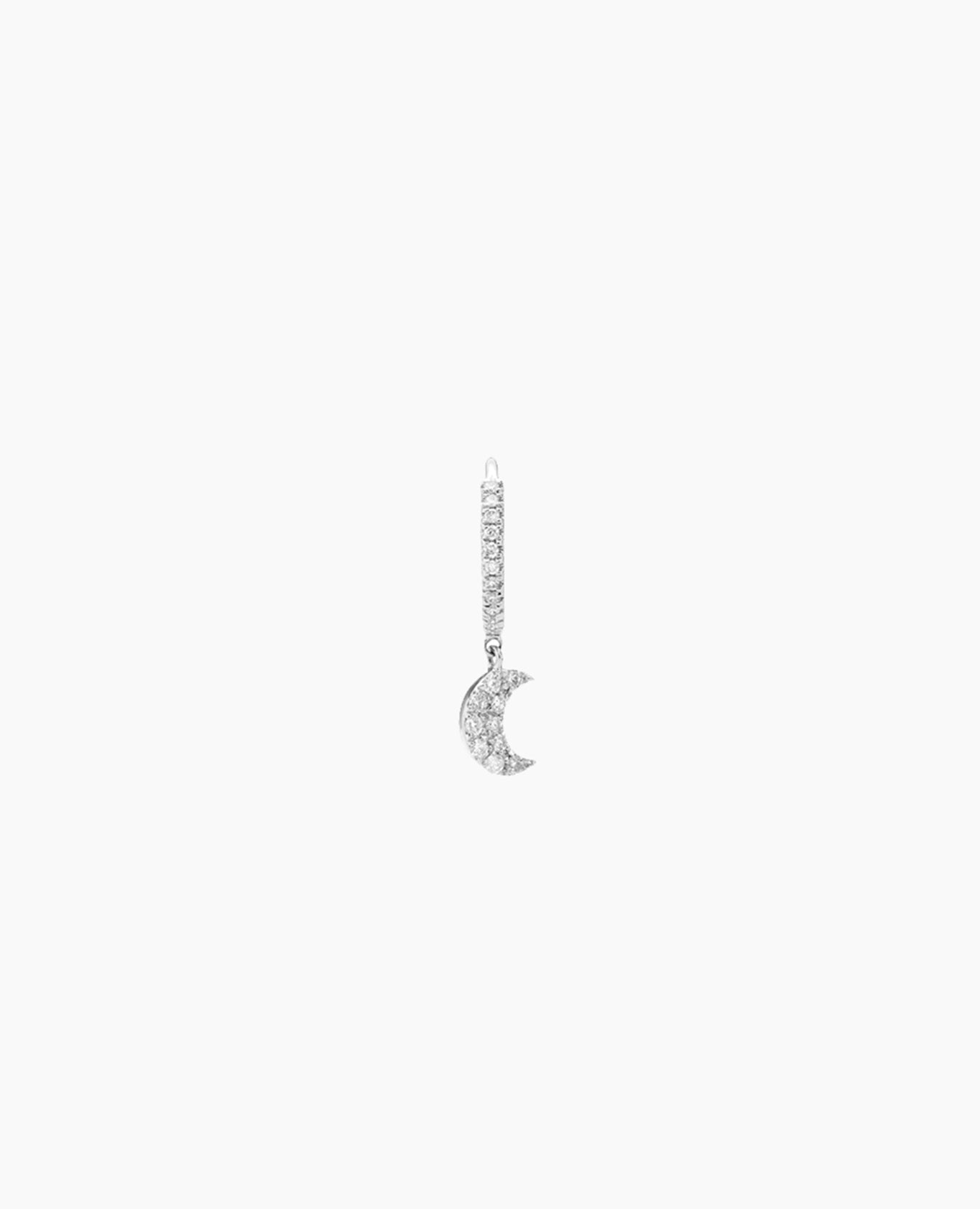 Piercing lune pavé Blanc