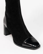 bottines cuir noirs talon fin féminine et élégante