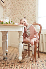 Ariel, gilet 100% laine, coloris vieux rose