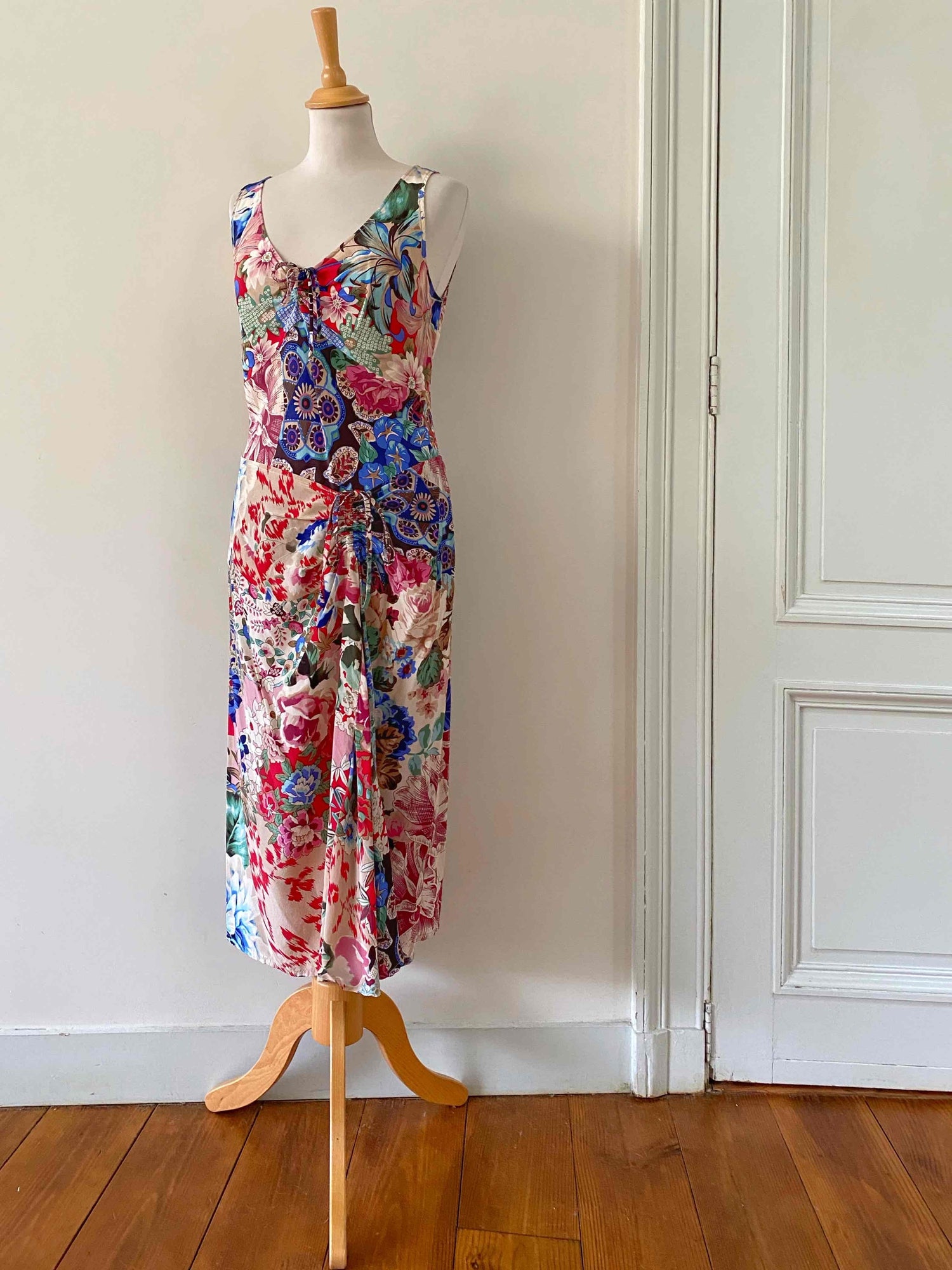 Jupe fleurie en soie