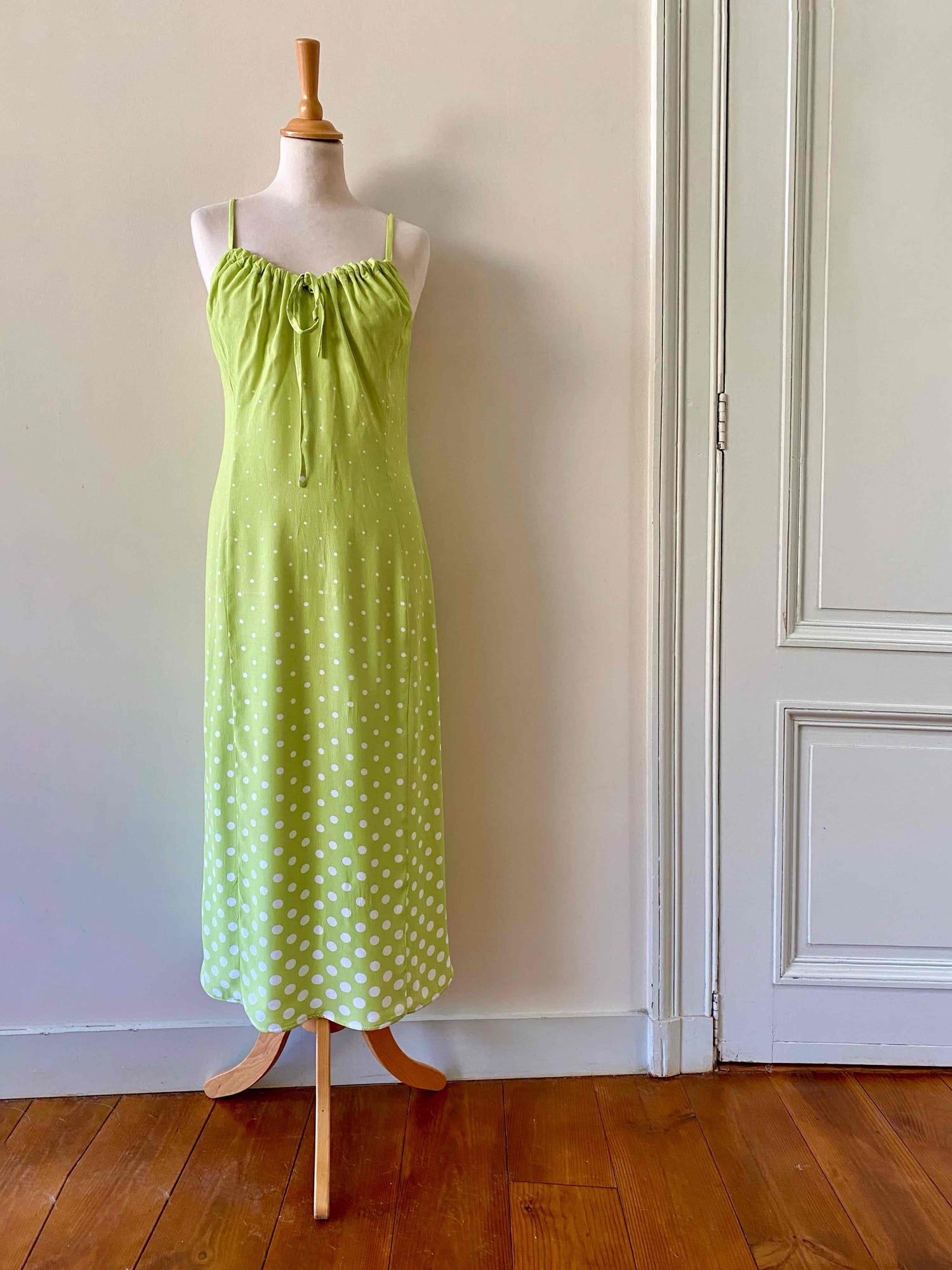 Long dress with polka dots