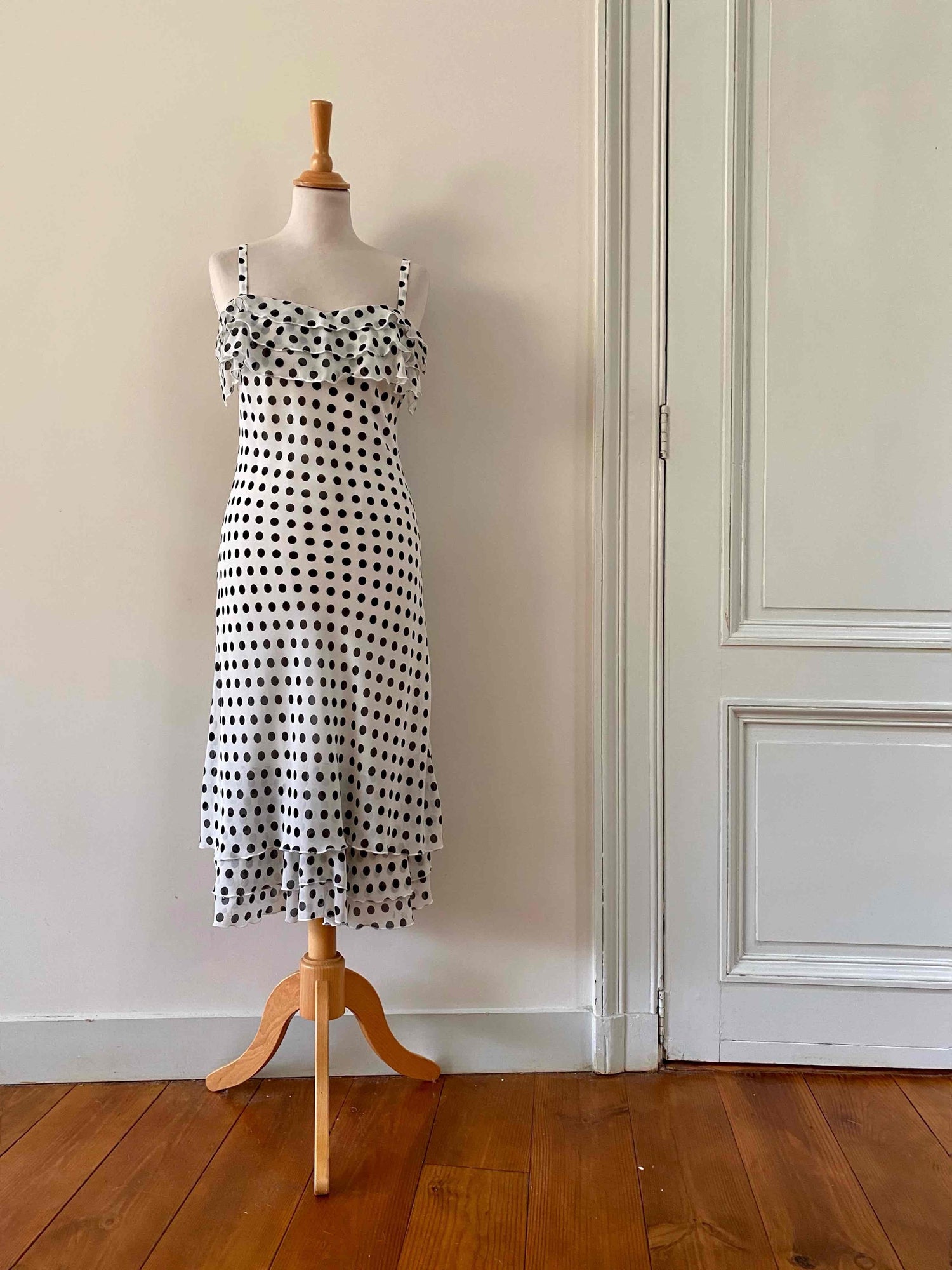 Polka dot midi dress