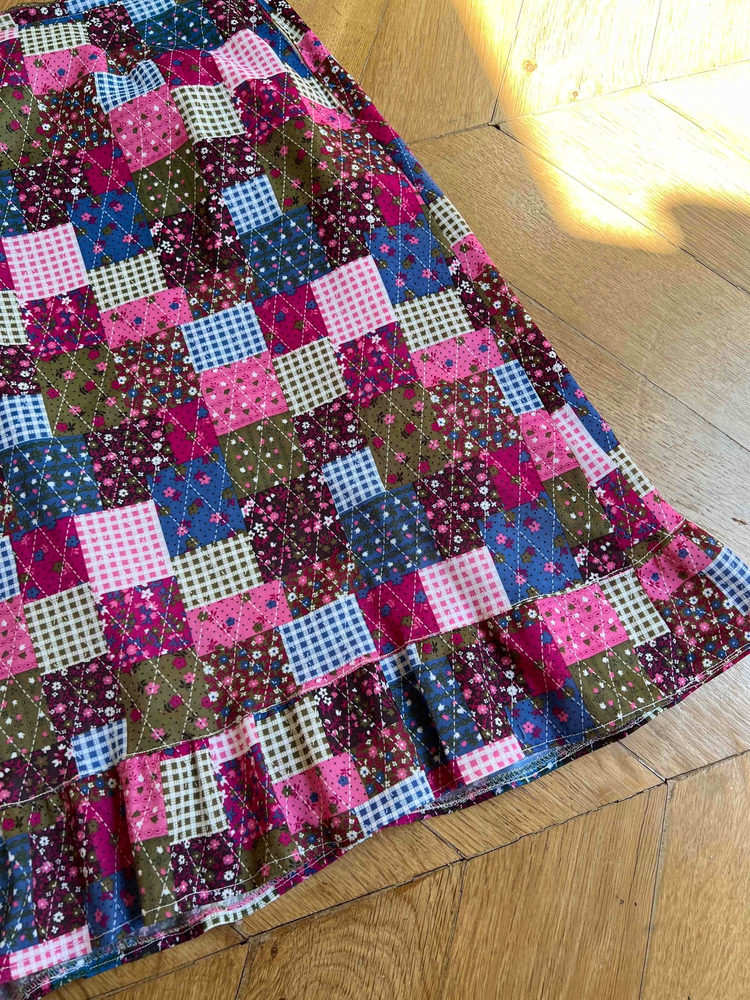 70's patchwork skirt