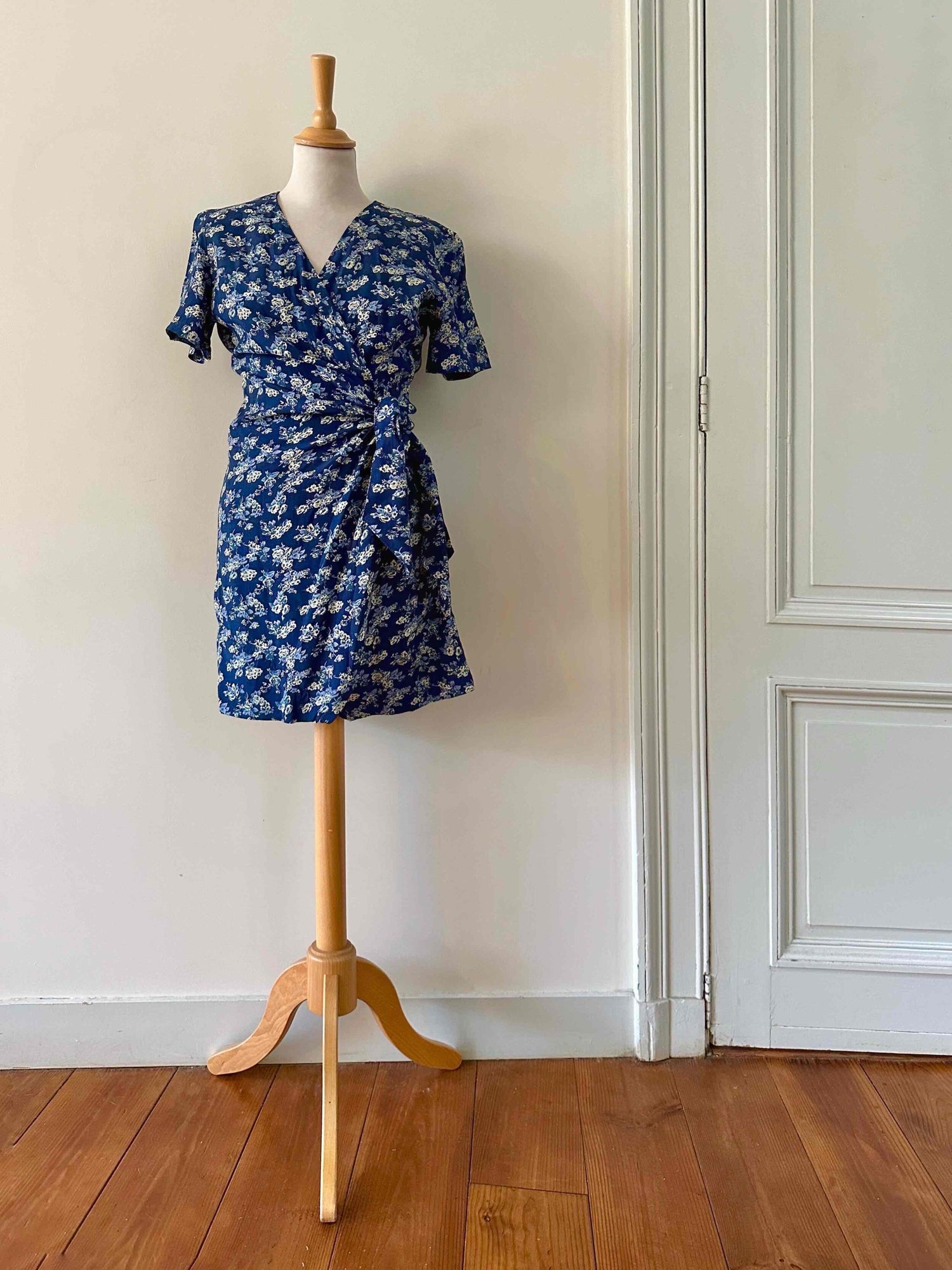 Robe portefeuille à fleurs
