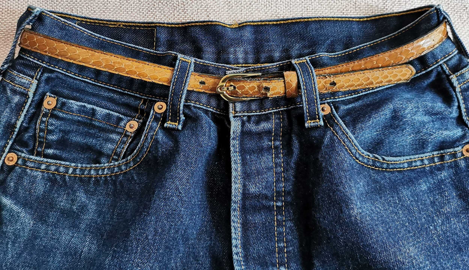 Ceinture en cuir exotique