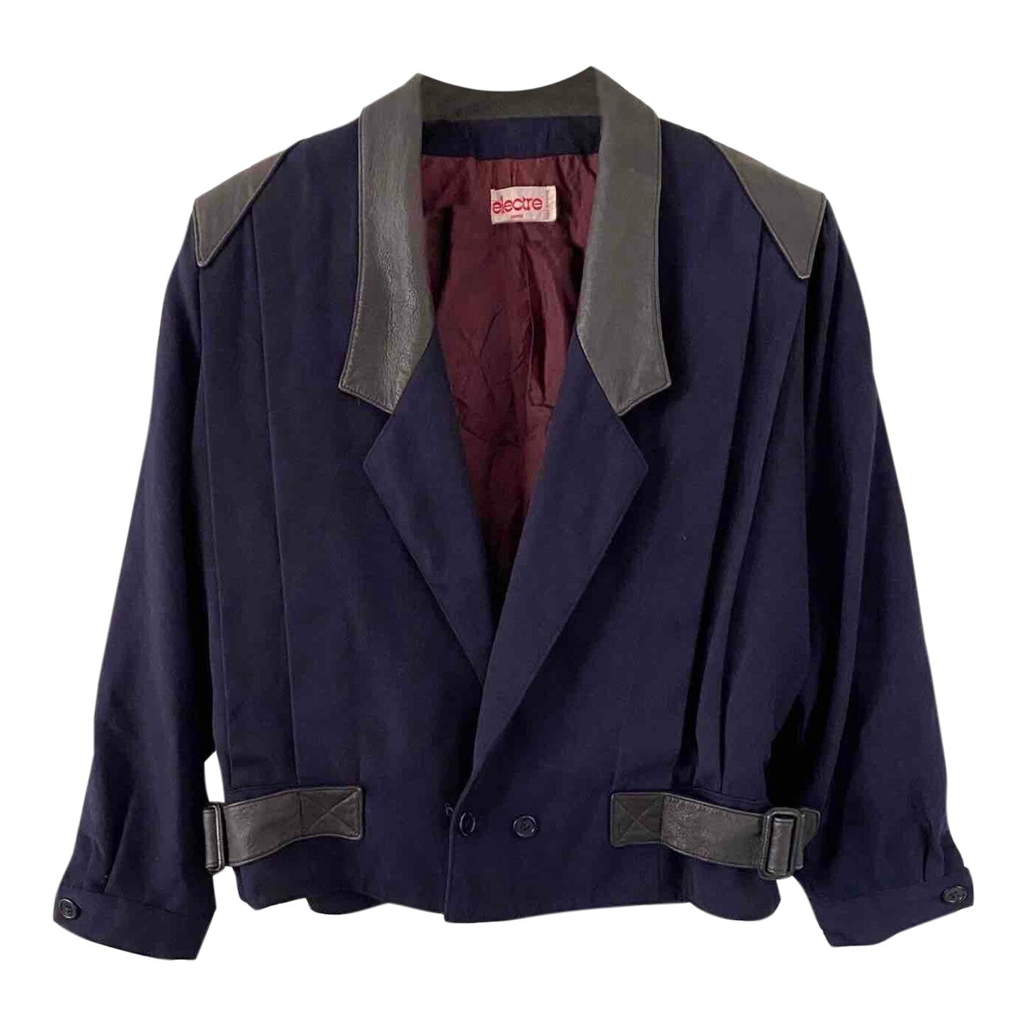 Perfecto en laine et cuir