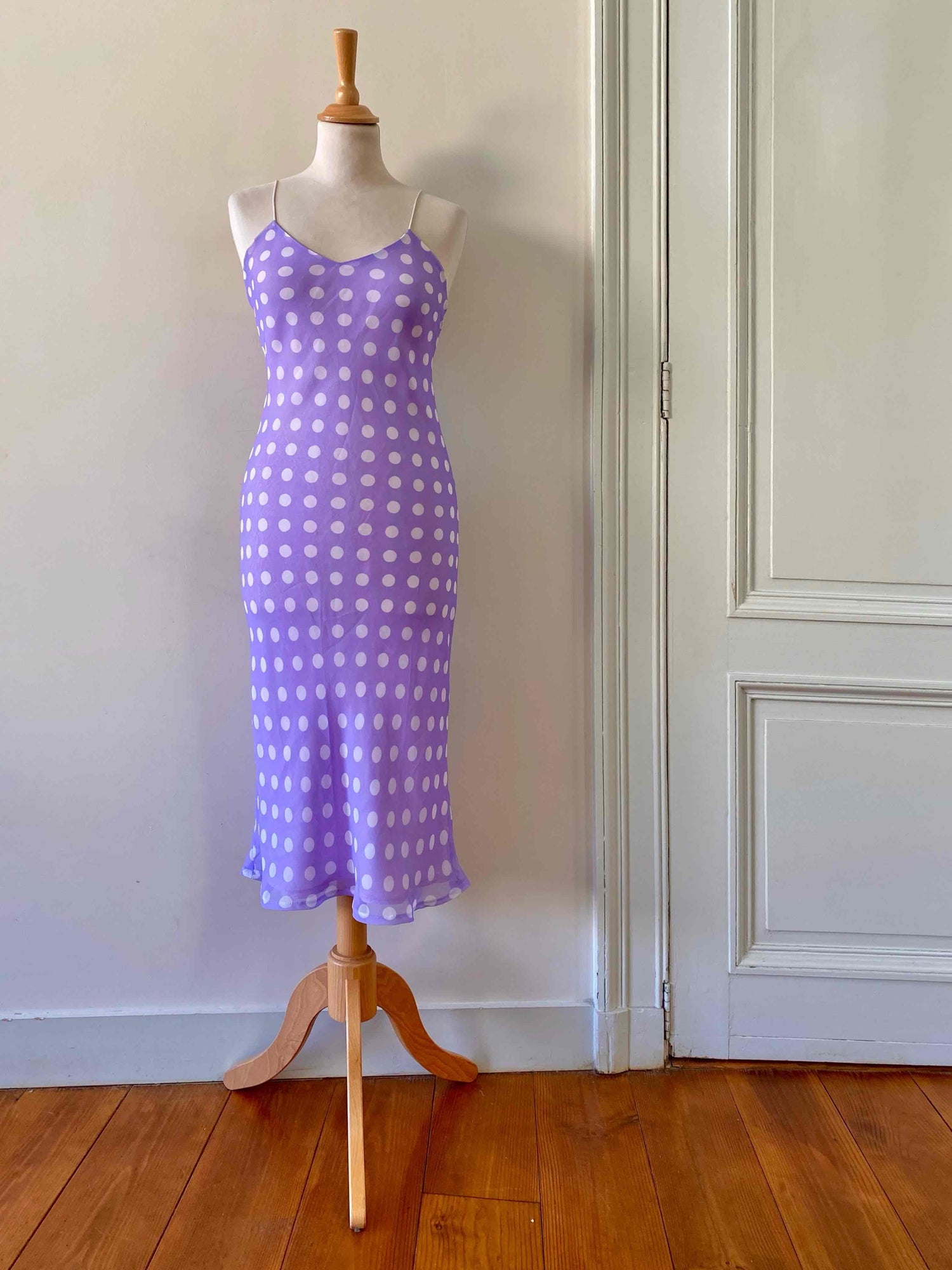 Polka dot midi dress