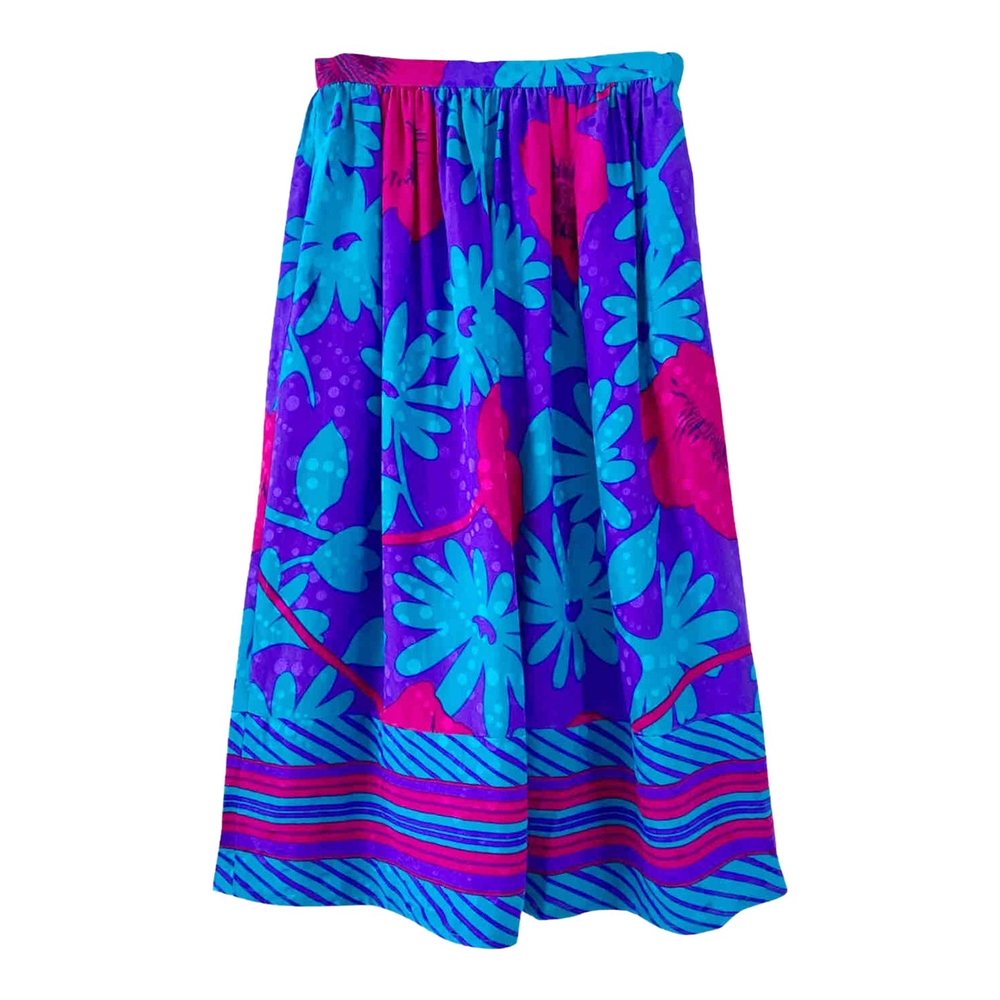 Silk midi skirt