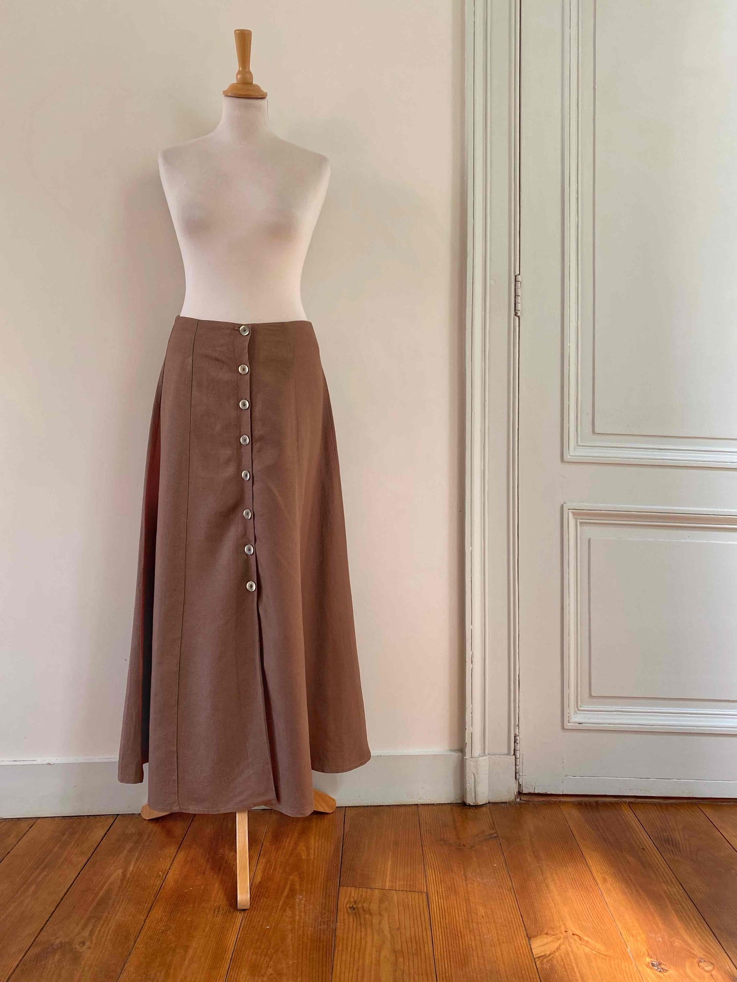 Long linen skirt