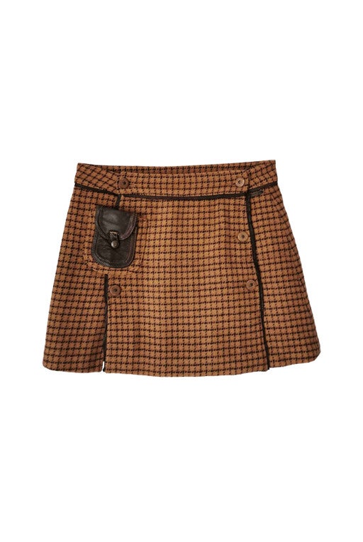 Wool mini skirt