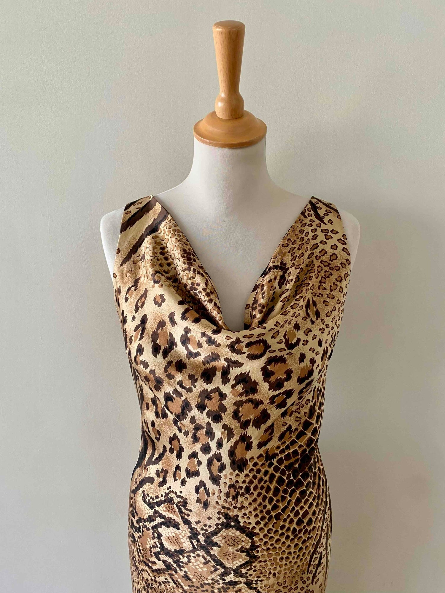 Leopard print silk dress