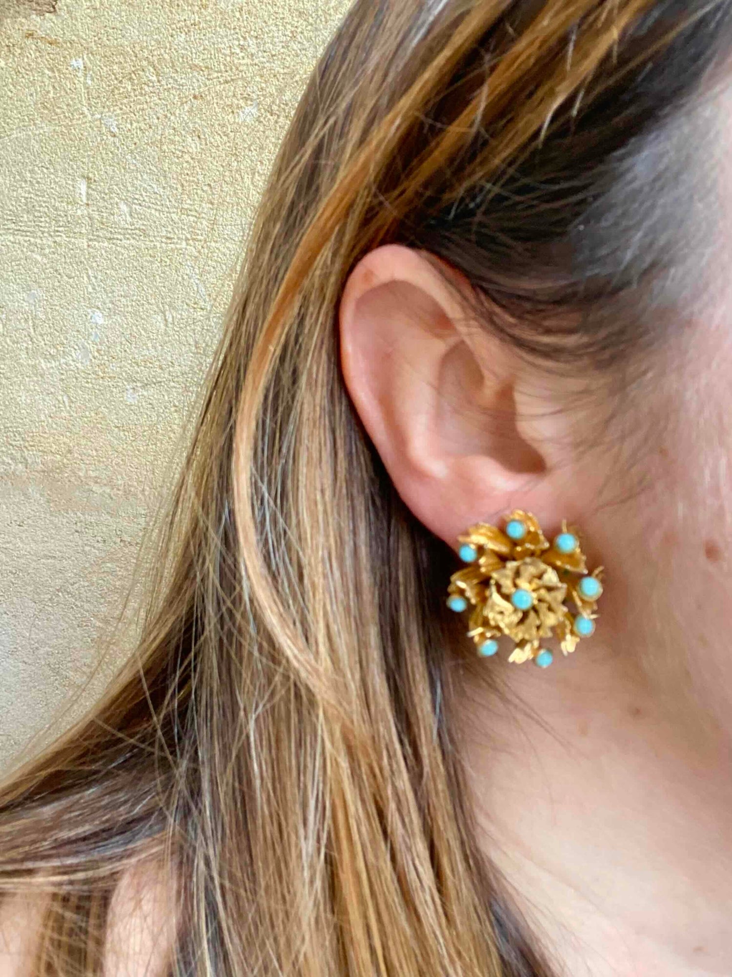 70's clip-on earrings