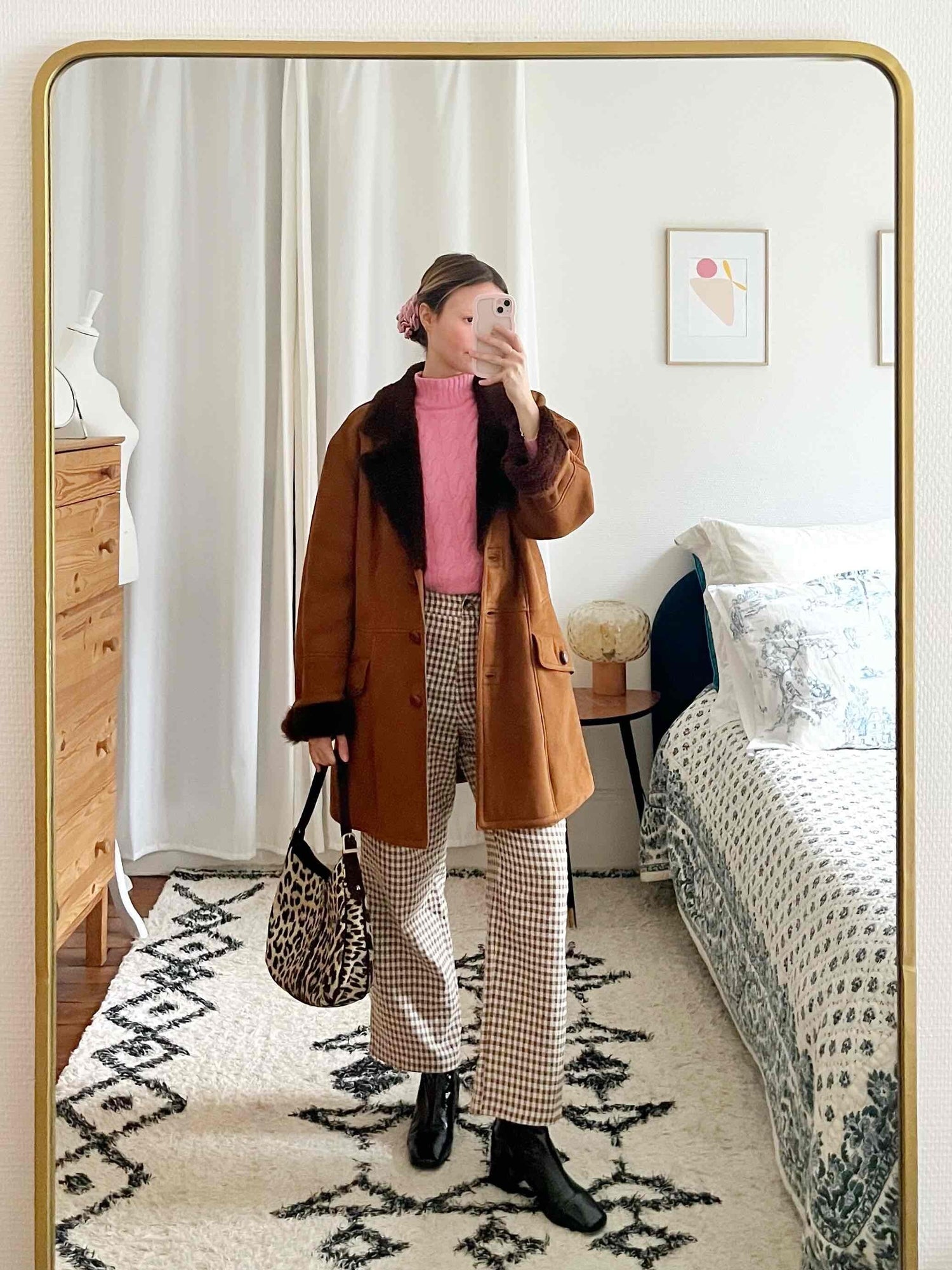 Manteau en peau lainée