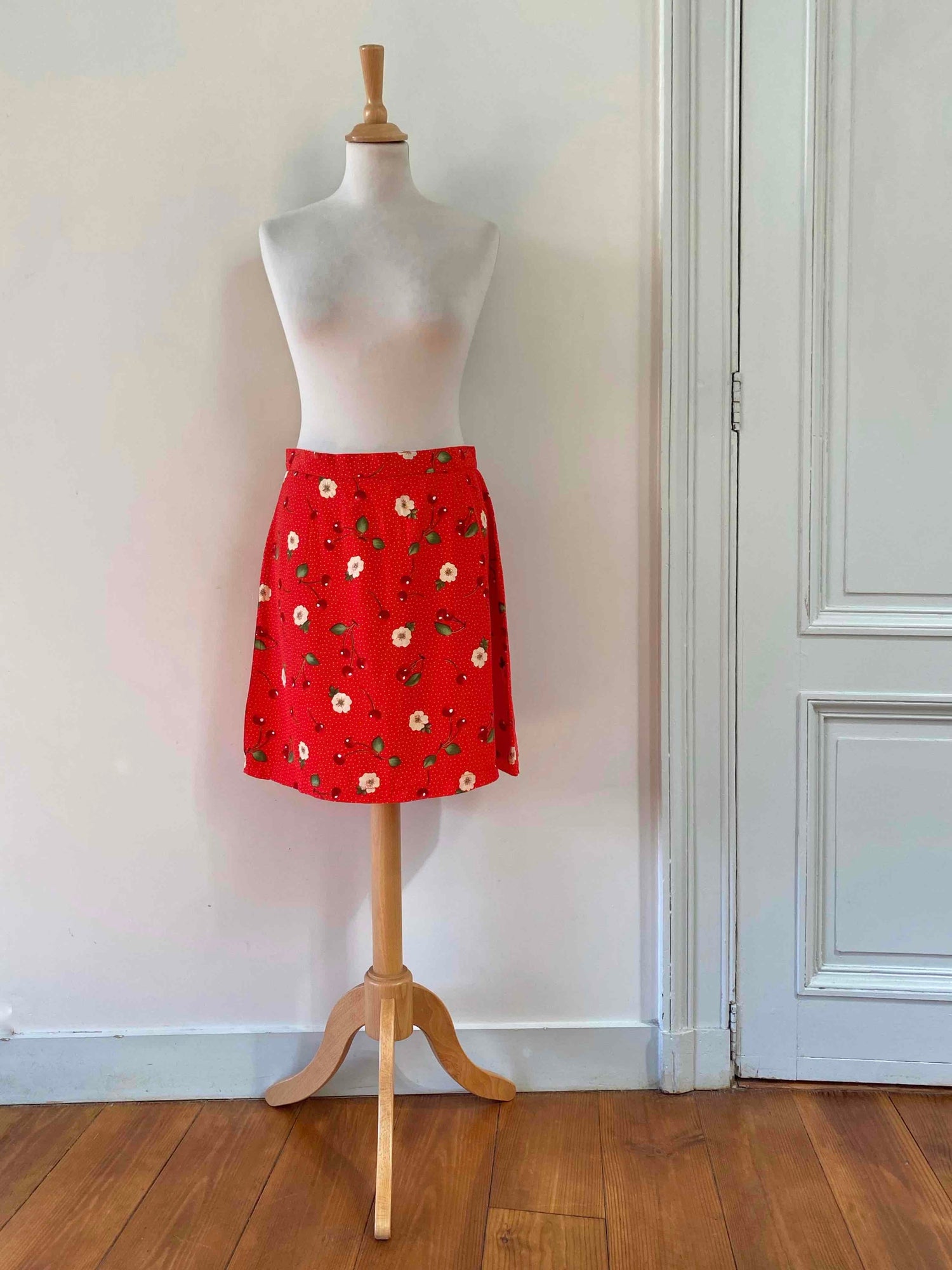 Cherry mini skirt