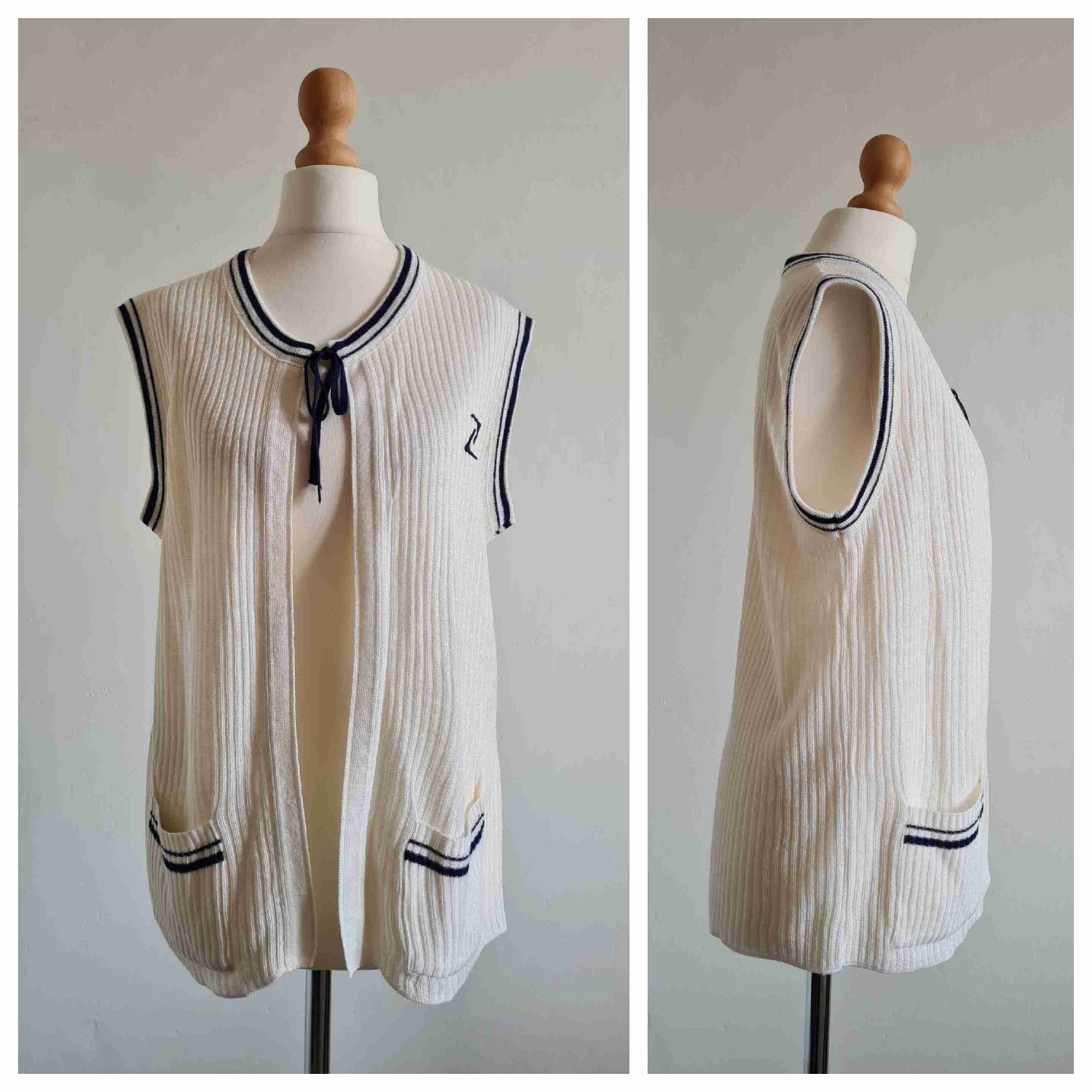 Gilet sans manche côtelé