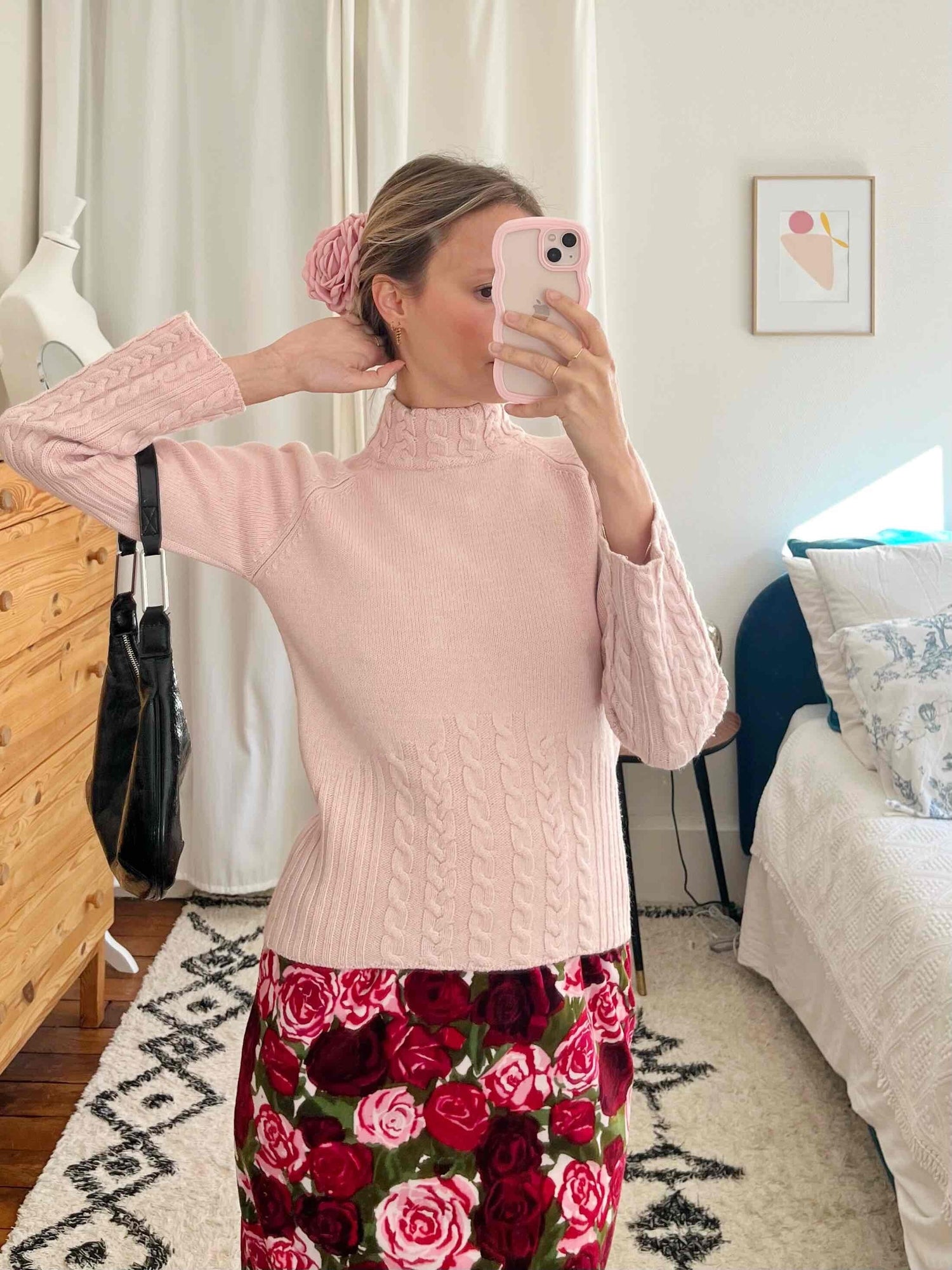 Pull en maille torsadée