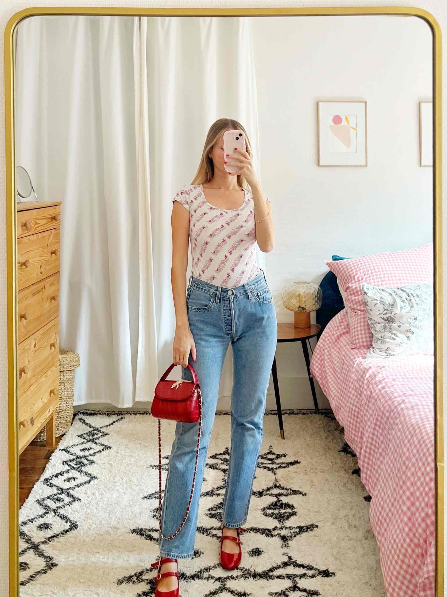 Flower-print T-shirt