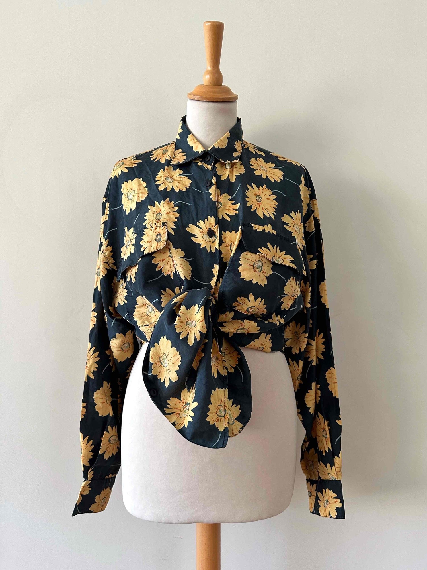 Floral silk blouse