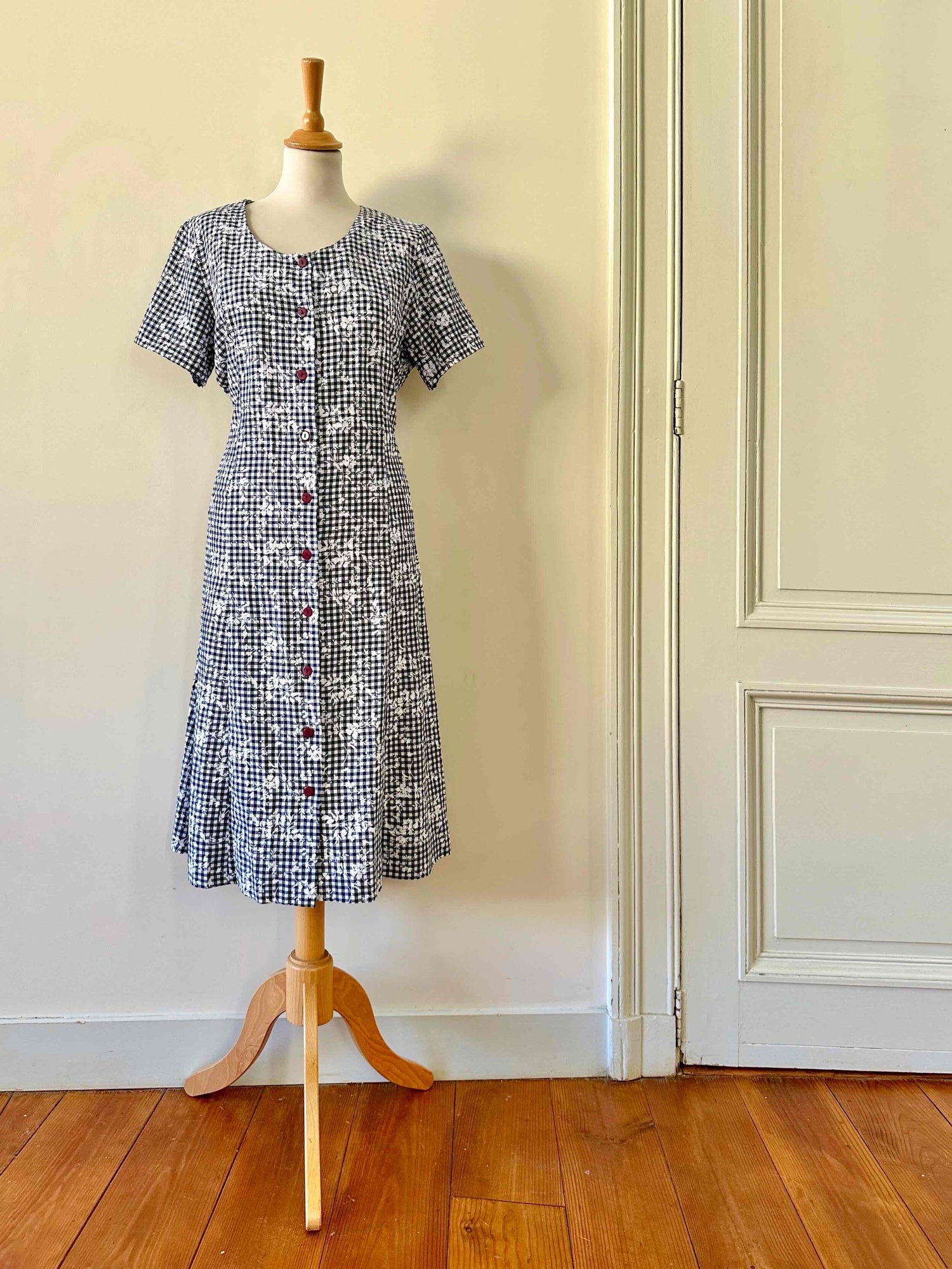 Floral Vichy dress