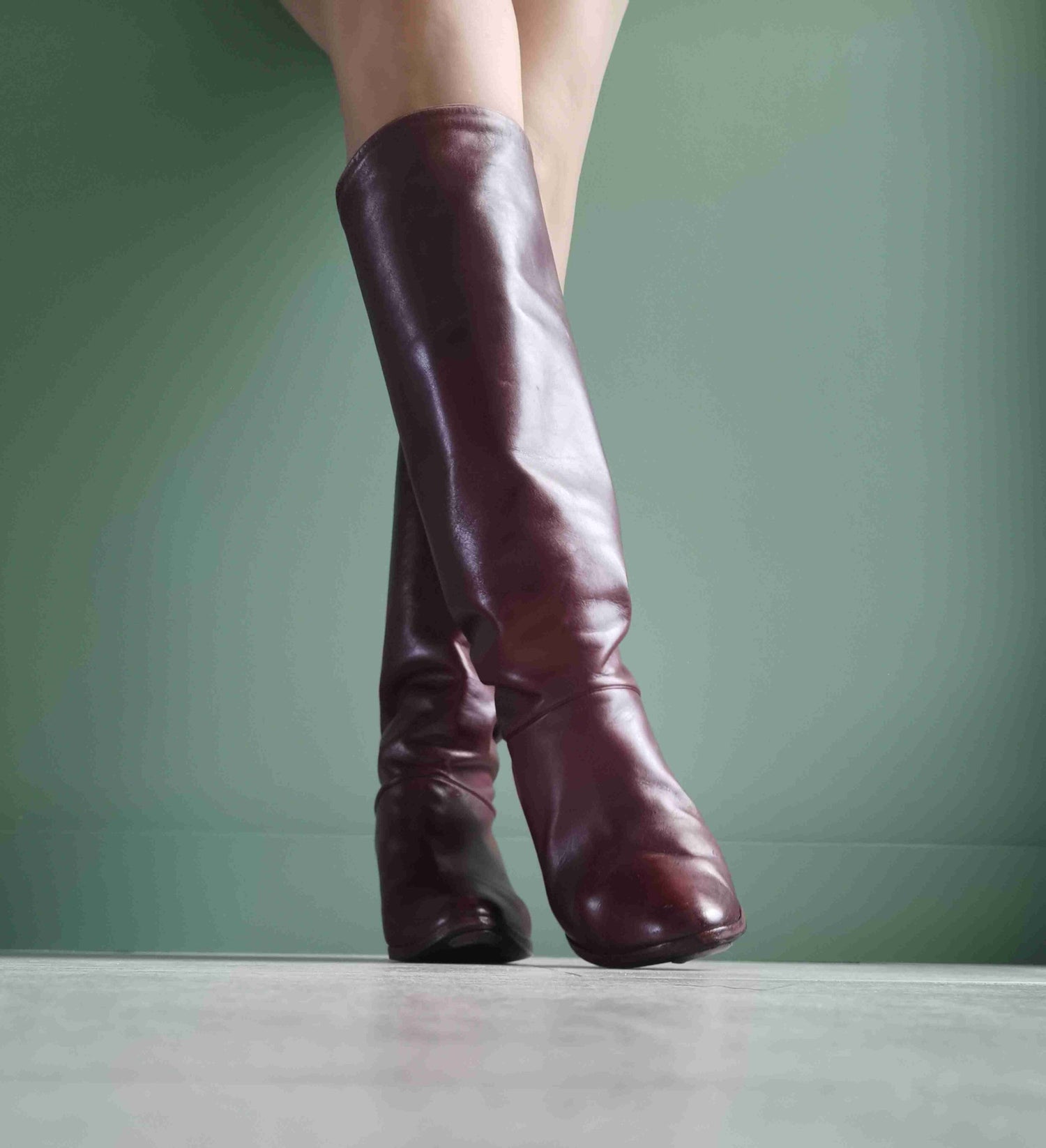 Leather boots