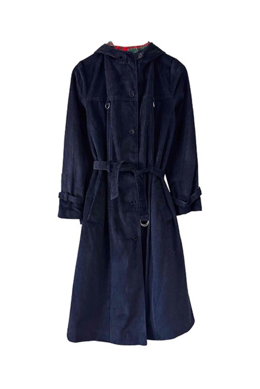 Trench en velours côtelé