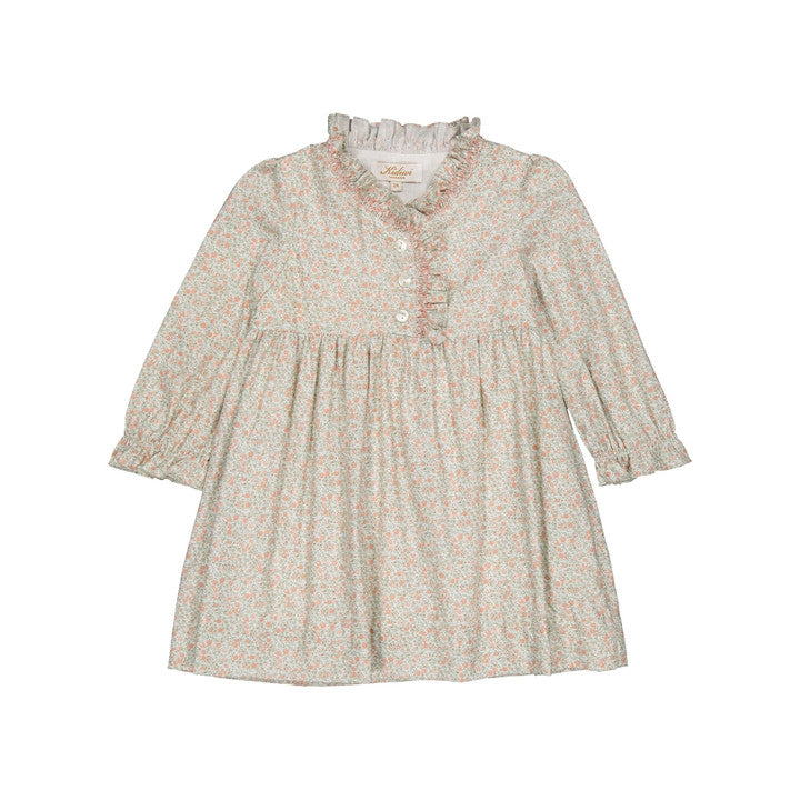 Babeth, Robe rose vif et imprimé thé