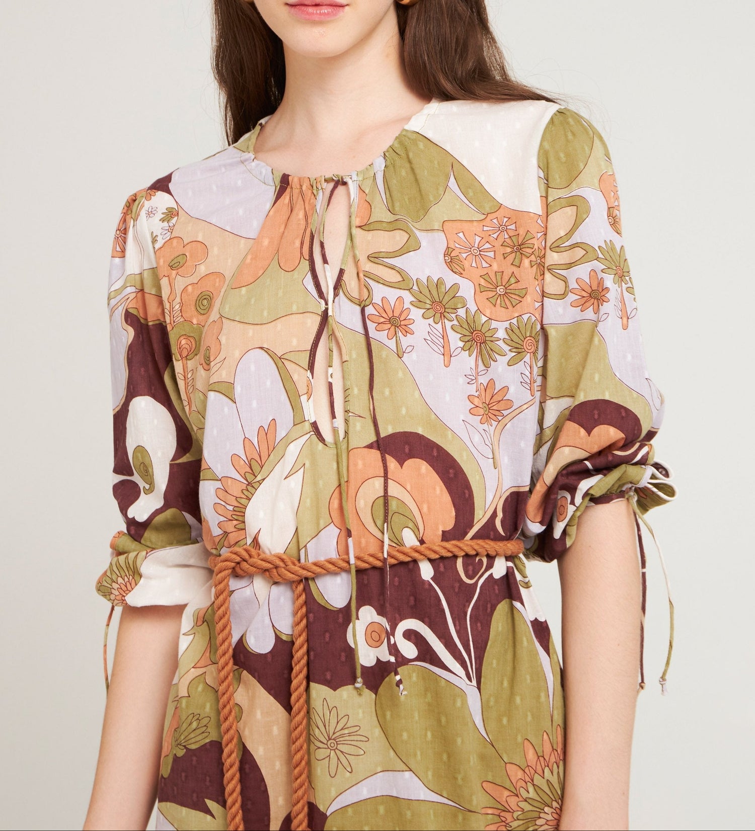 Robe longue Bahia plumetis