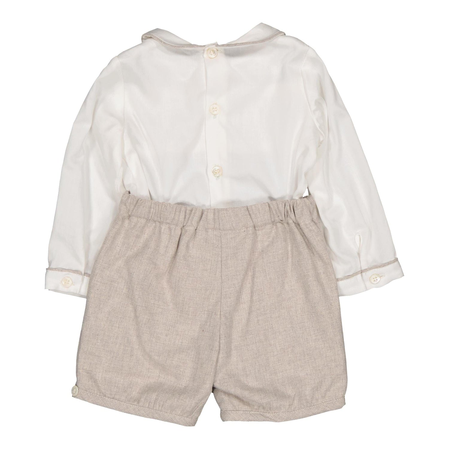 Barnabé, ensemble bébé, en sergé beige chiné