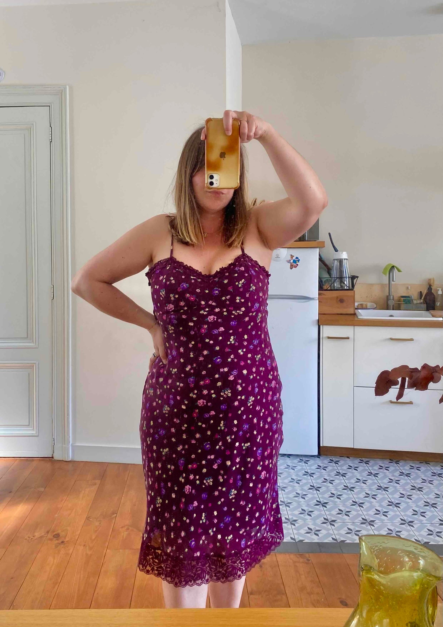 Floral print nightgown