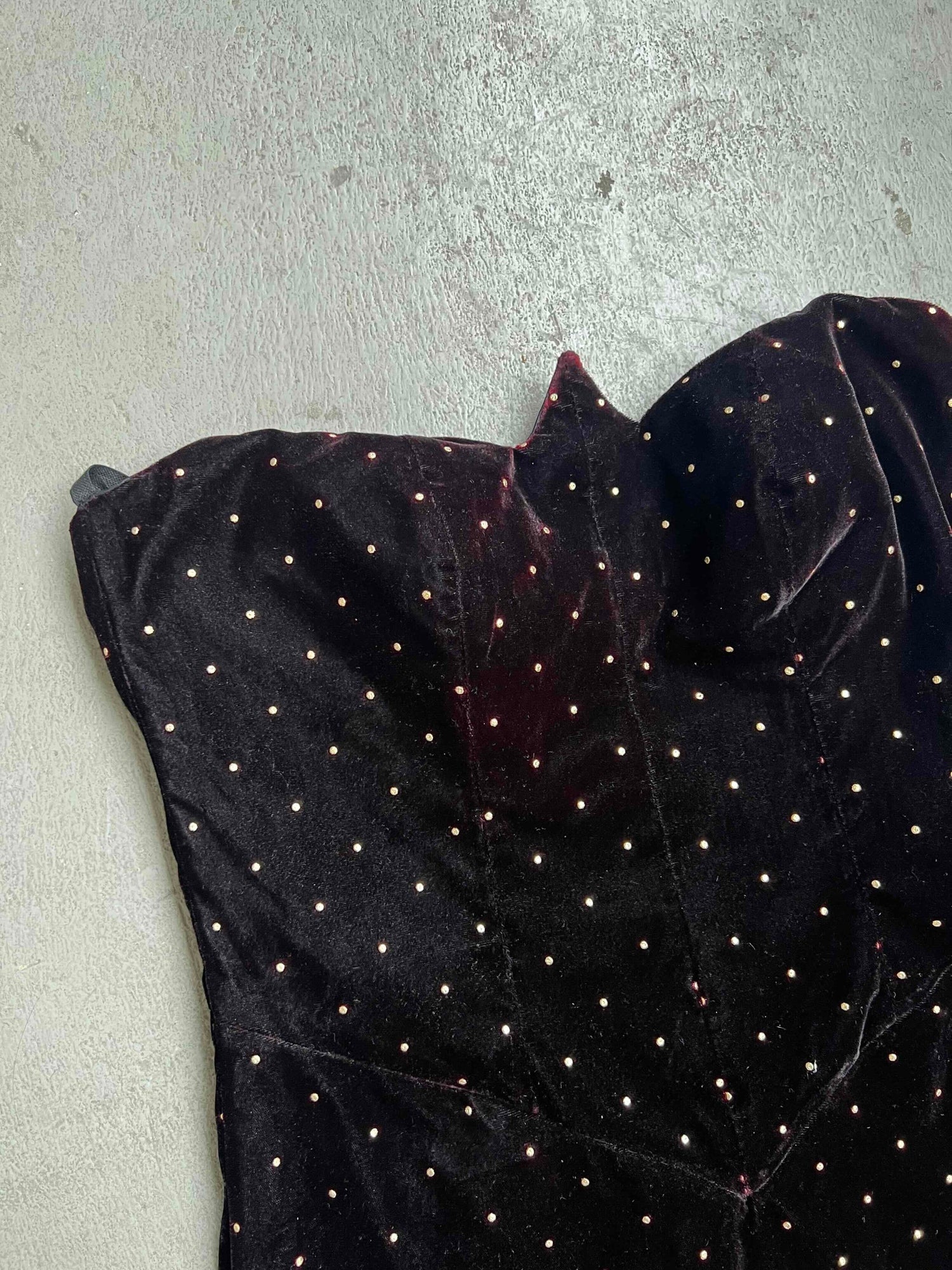 Velvet bustier dress